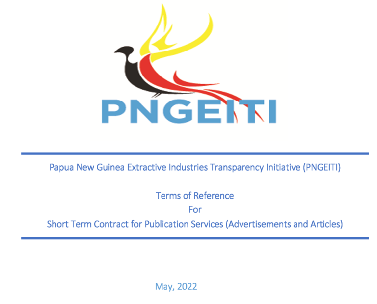 Terms of Reference for the provision of publication services